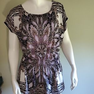 Purple and black top